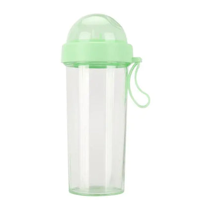 Drinking Cup Double Straw Water Bottle